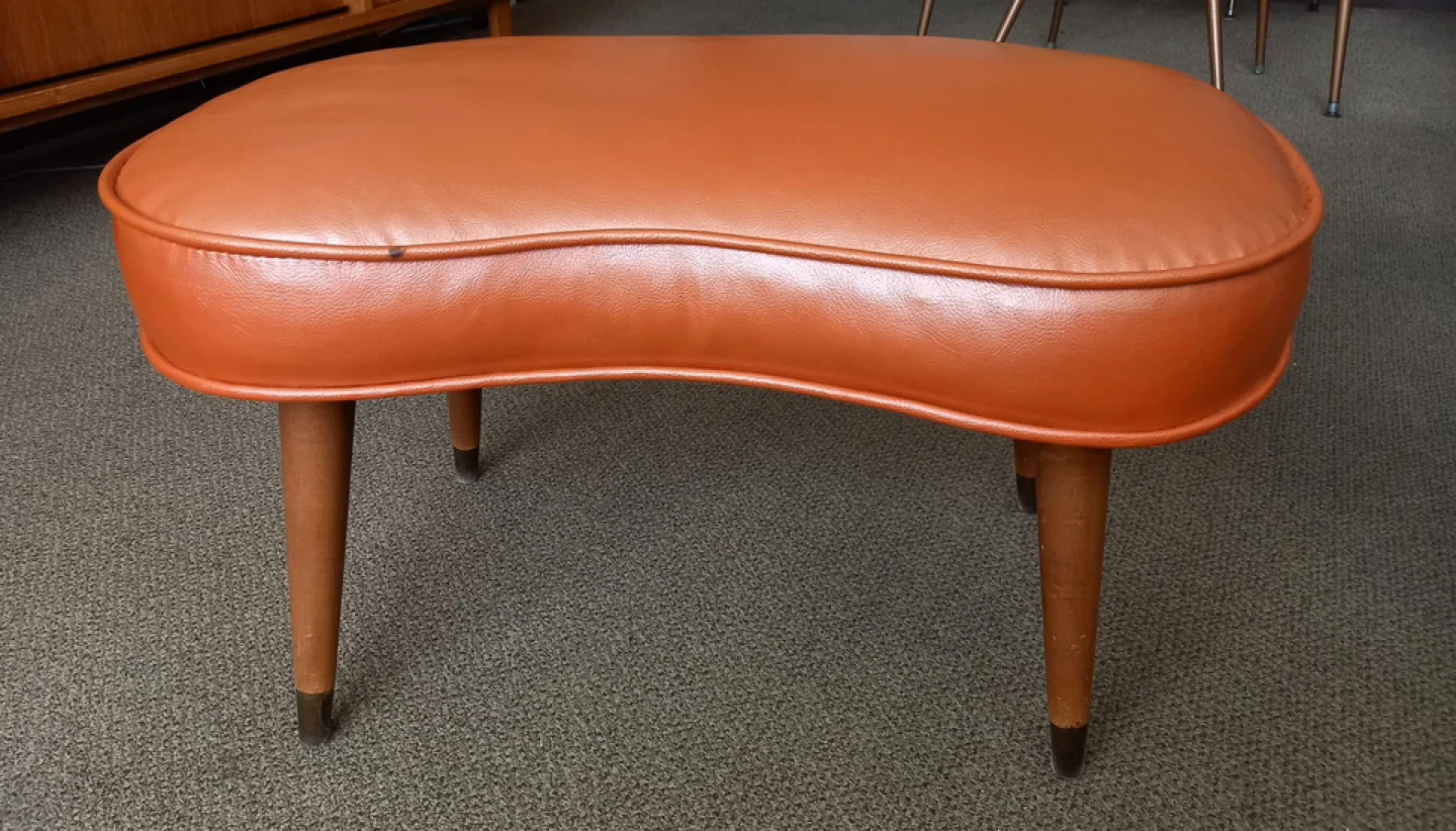 Retro Kidney Bean Shaped Footstool Ottoman