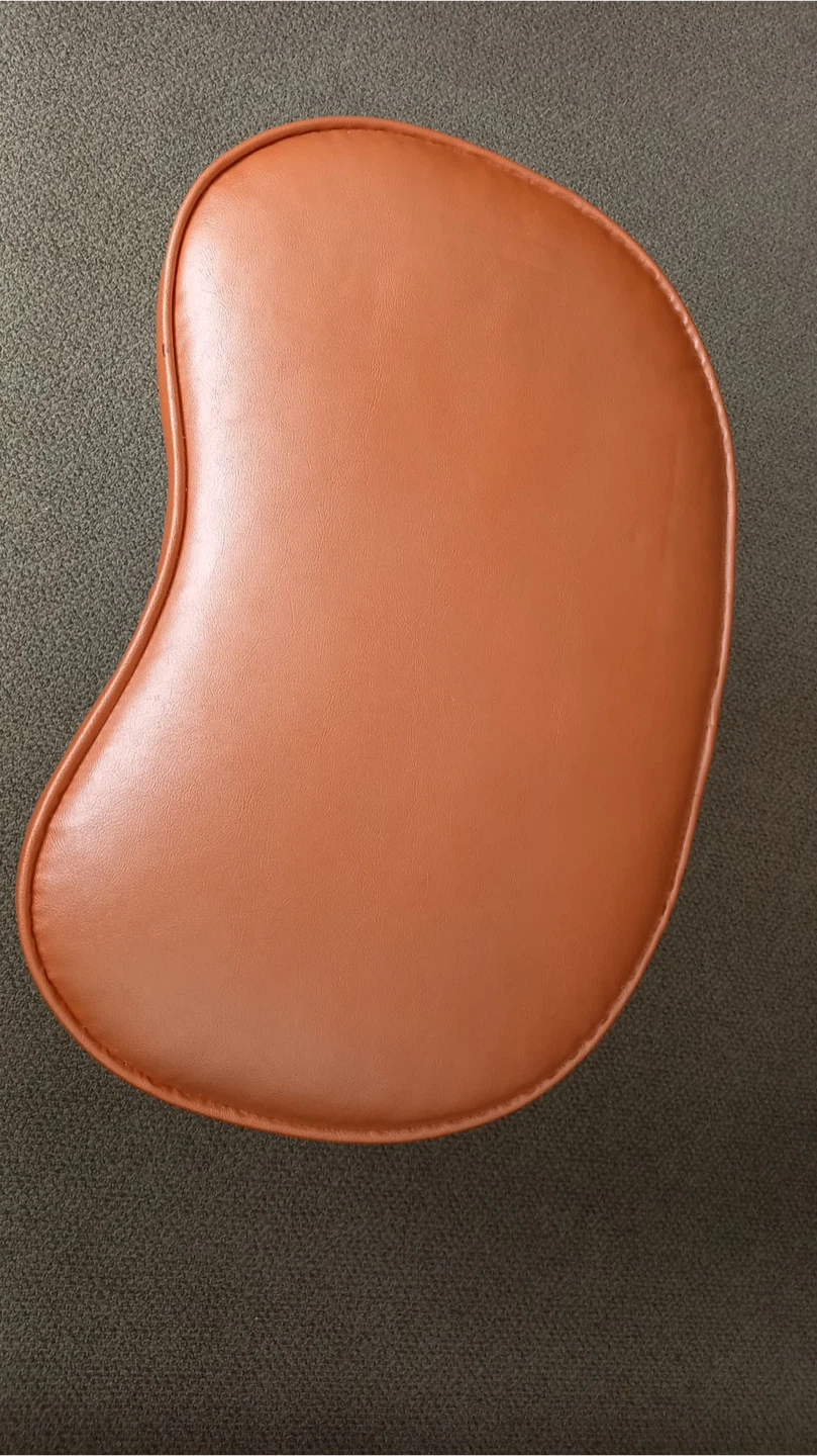 Retro Kidney Bean Shaped Footstool Ottoman - photo 3