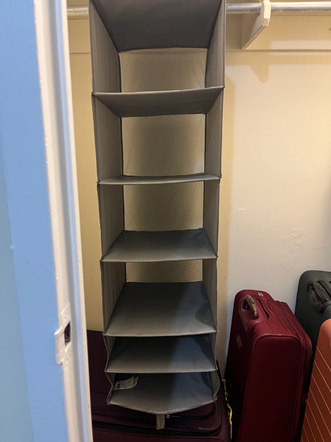 Grey 6-Shelf Hanging Closet Organizer