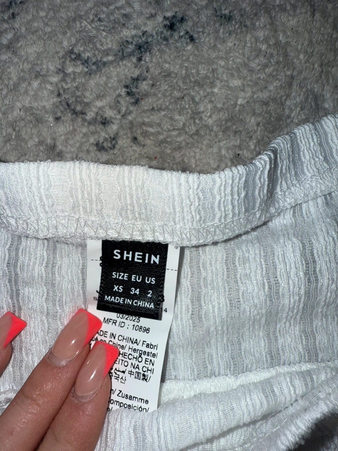 SHEIN White Textured Skirt - Size XS - photo 3