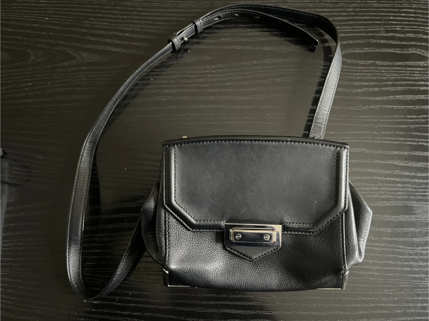 ALEXANDER WANG Marion Prisma Black Leather Bag