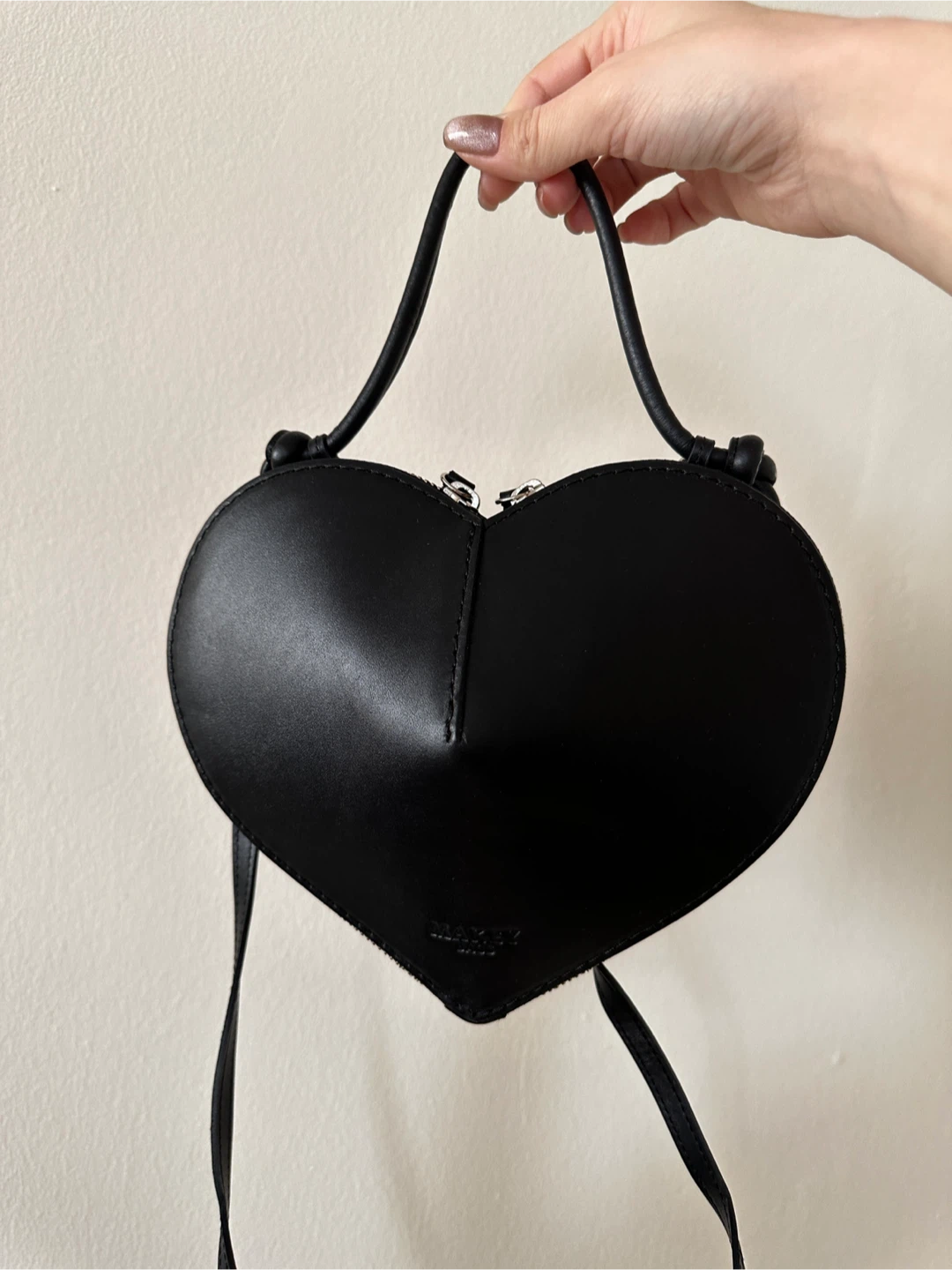 Black Heart Shaped Bag