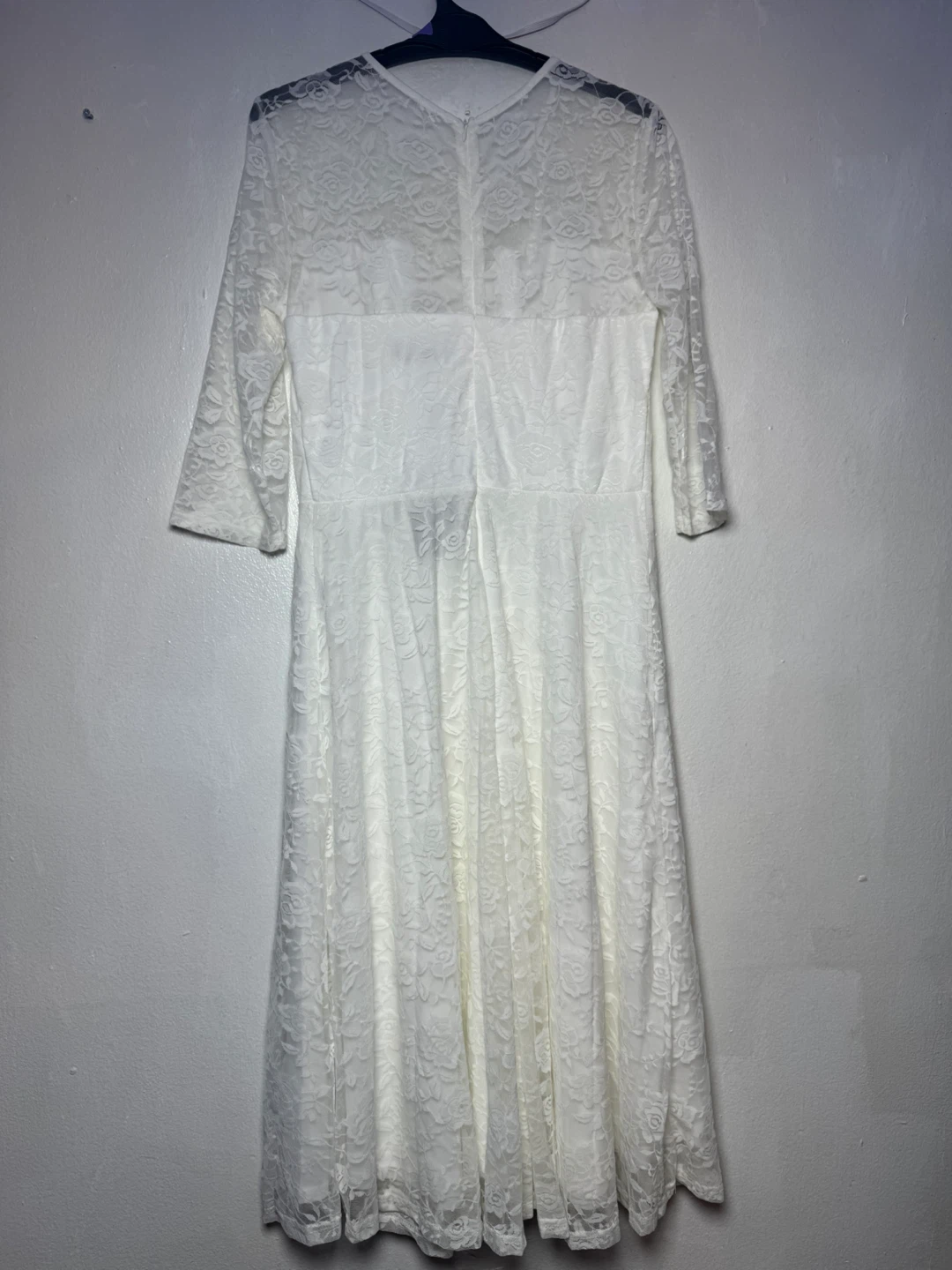 Dressystar White Lace Midi Dress Size L - photo 3