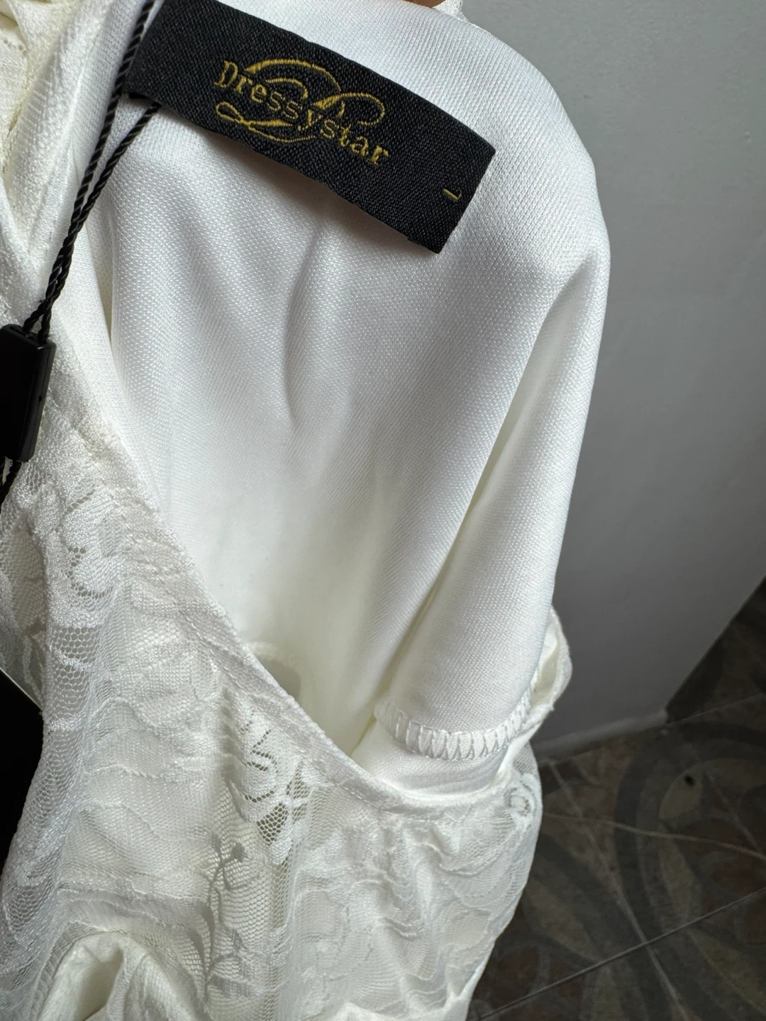 Dressystar White Lace Midi Dress Size L - photo 2