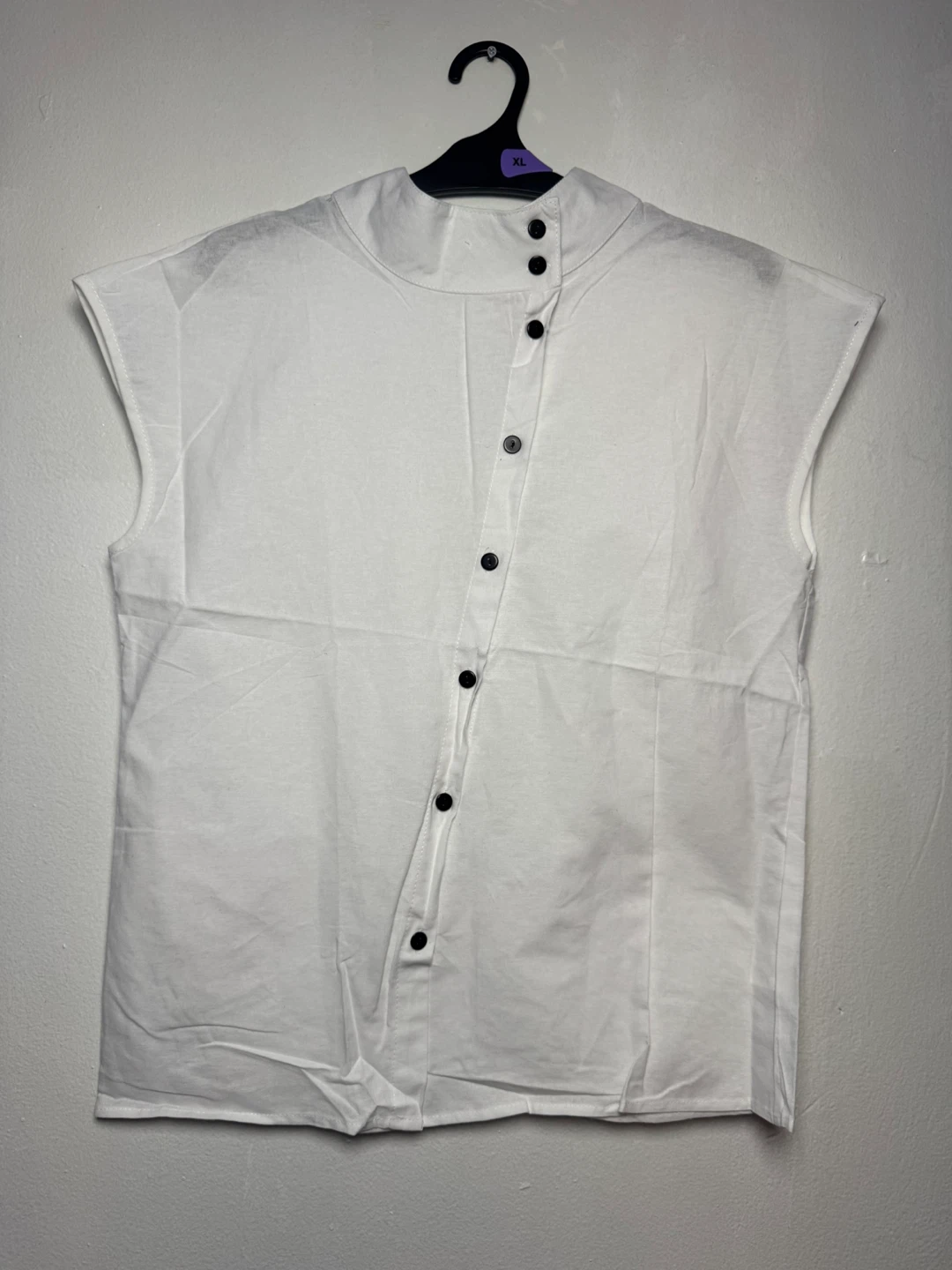White Sleeveless Blouse - Size S