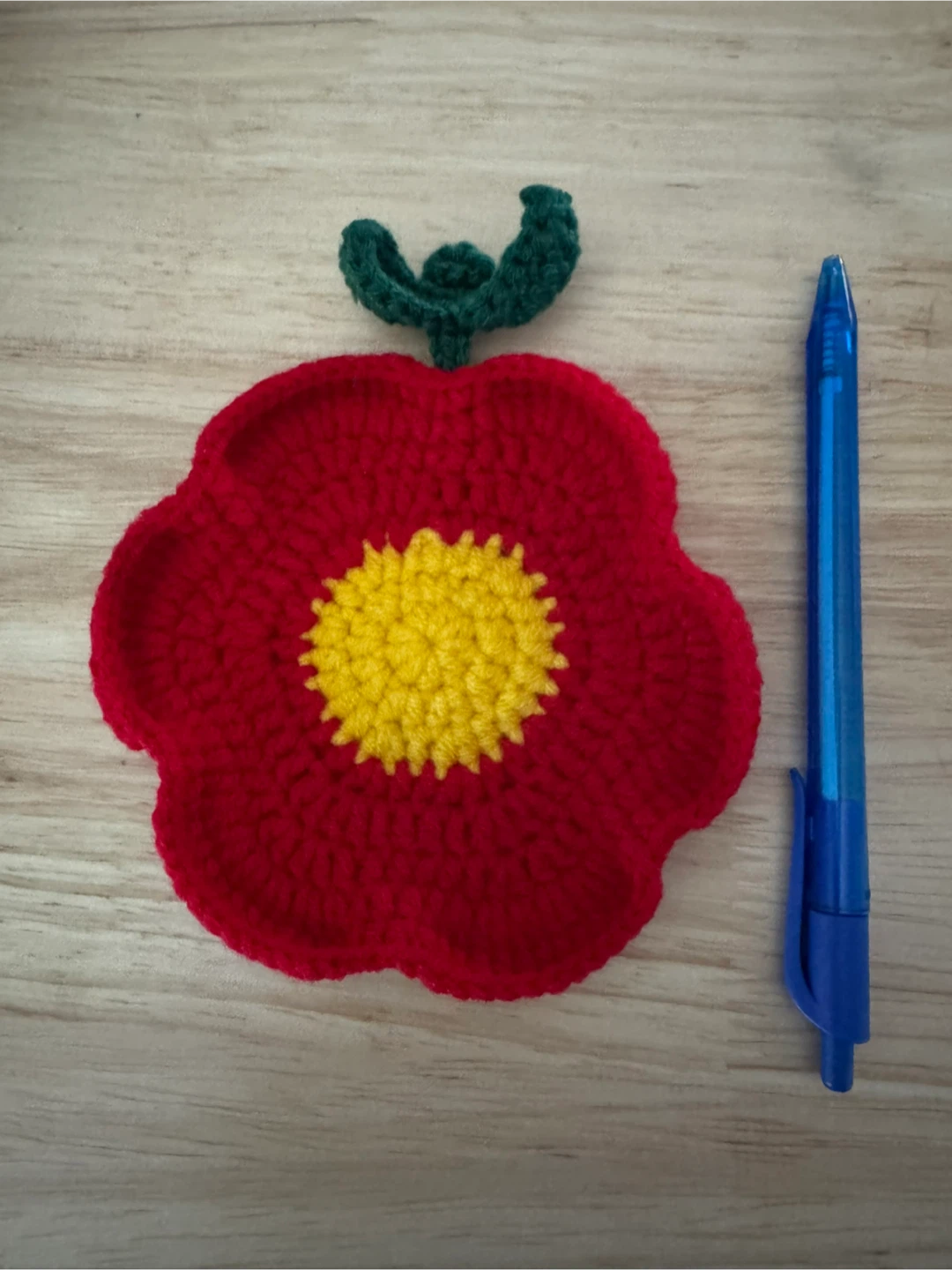 Hand-Crocheted Flower Coaster - photo 3
