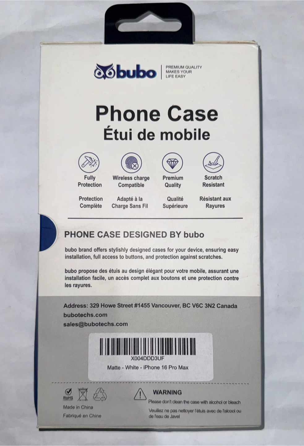 Bubbo Phone Case for iPhone 16 Pro Max - Matte White - photo 2
