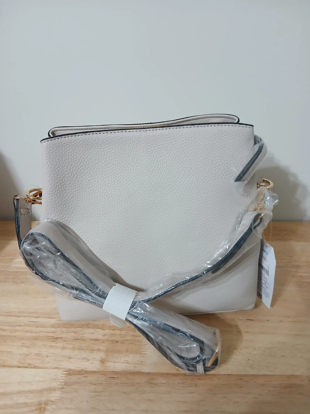 Sac à main bandoulière blanc cassé - photo 3