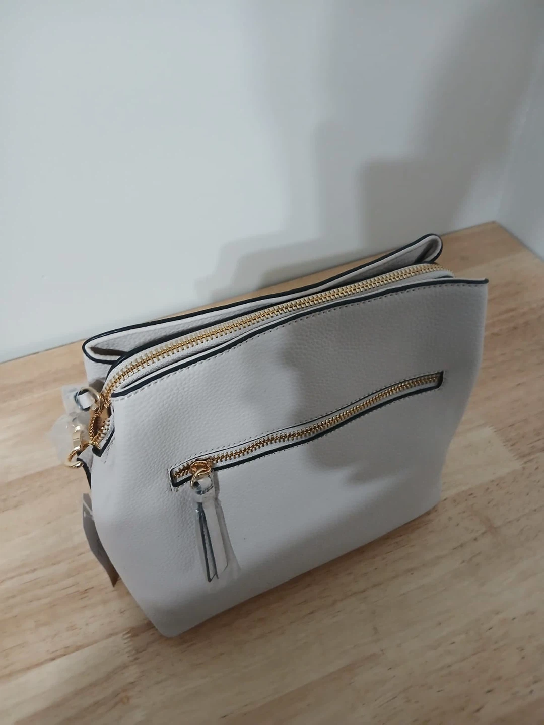 Sac à main bandoulière blanc cassé