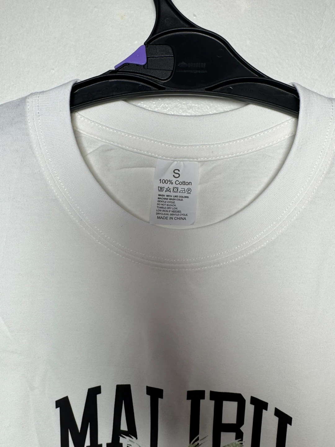White Malibu California Graphic T-Shirt - Size S - photo 3