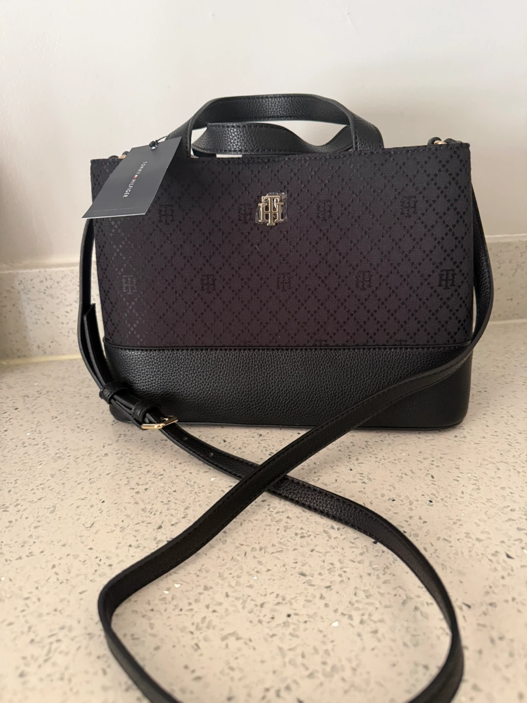 Tommy Hilfiger Black Monogram Tote Bag - photo 2