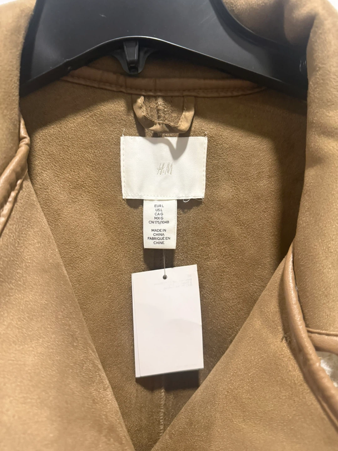 🏆H&M Faux Fur & Faux Leather Trim Coat - photo 4
