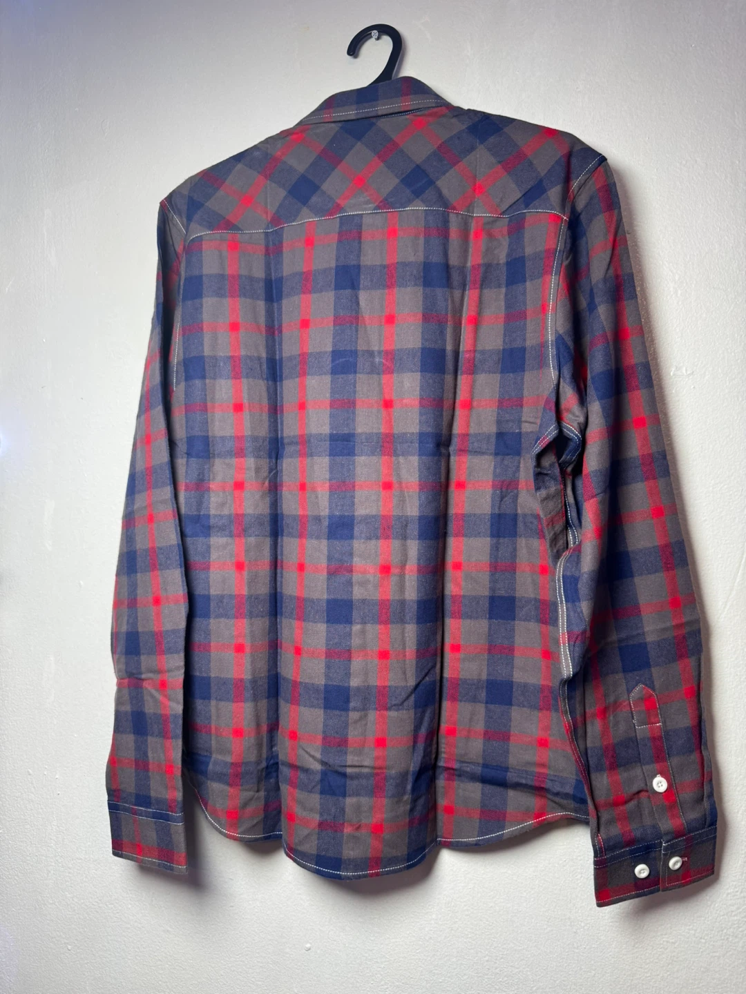 ZUN Plaid Button-Down Shirt - Blue, Red, Gray - Size 3XL - photo 2
