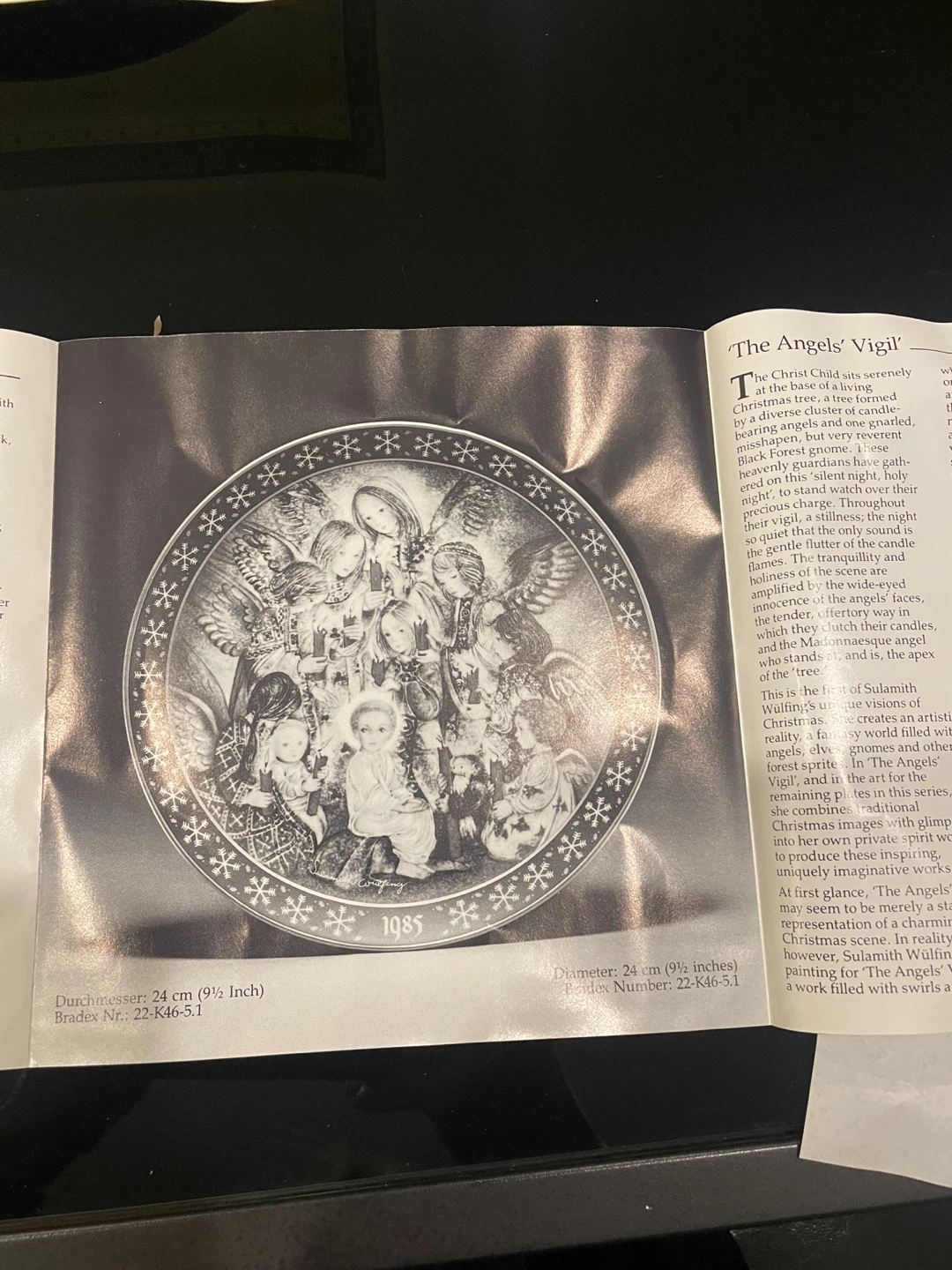 Königsalt Bayern 1985 "The Angels' Vigil" Collector Plate - photo 3