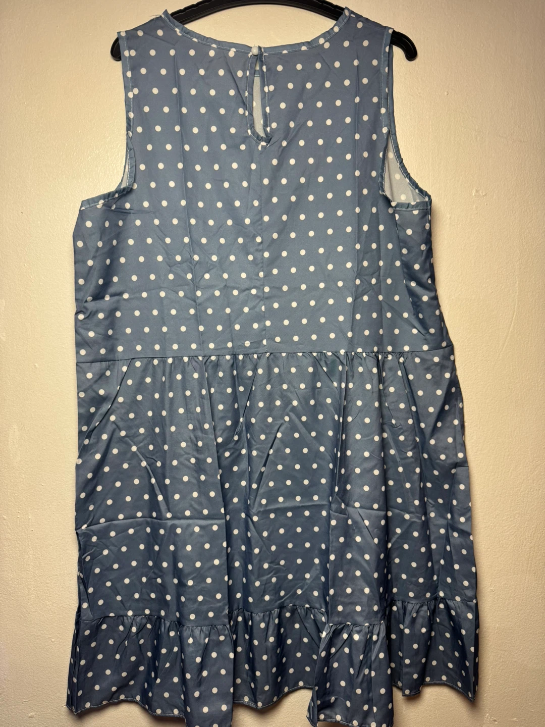 Blue Polka Dot Sleeveless Dress - Size 2XL - photo 2