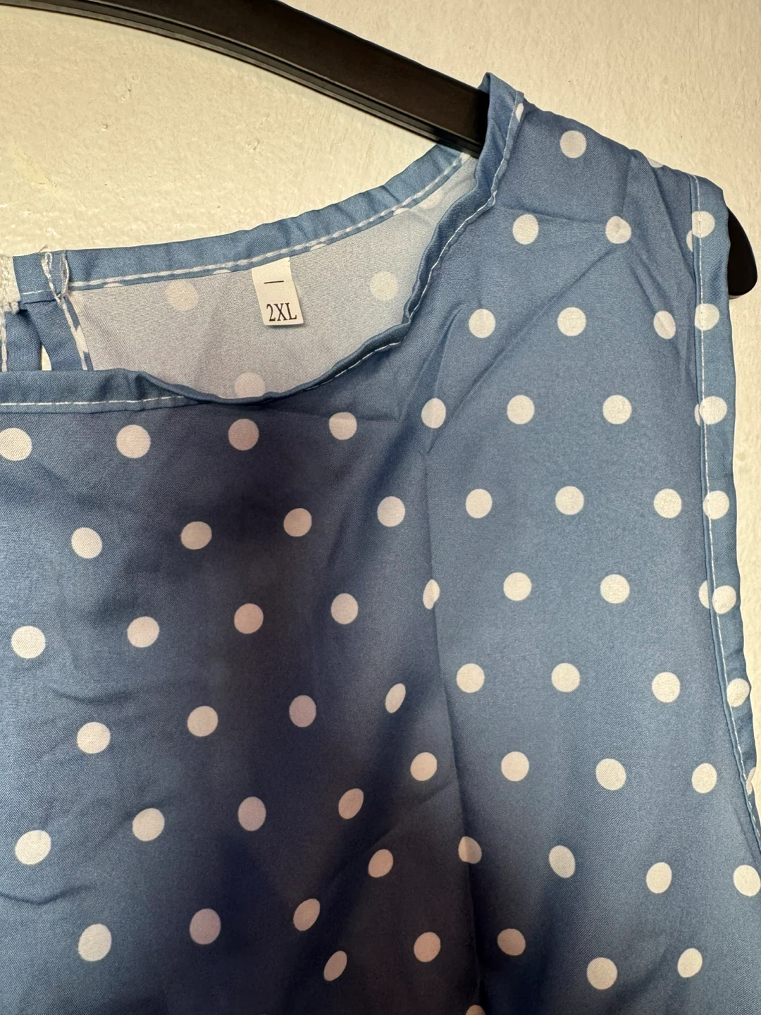 Blue Polka Dot Sleeveless Dress - Size 2XL - photo 3