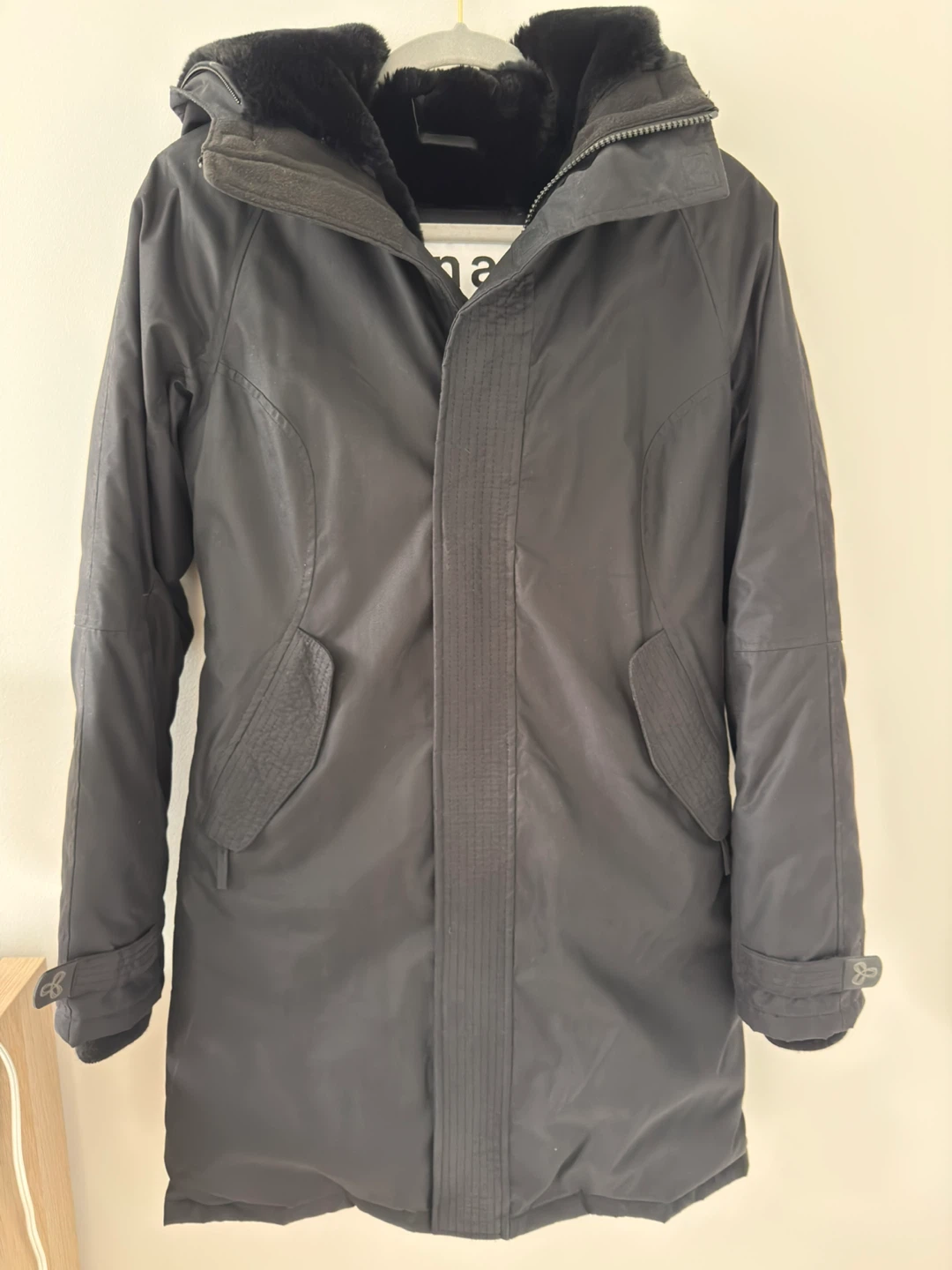 Tna Black Parka with Fur Hood