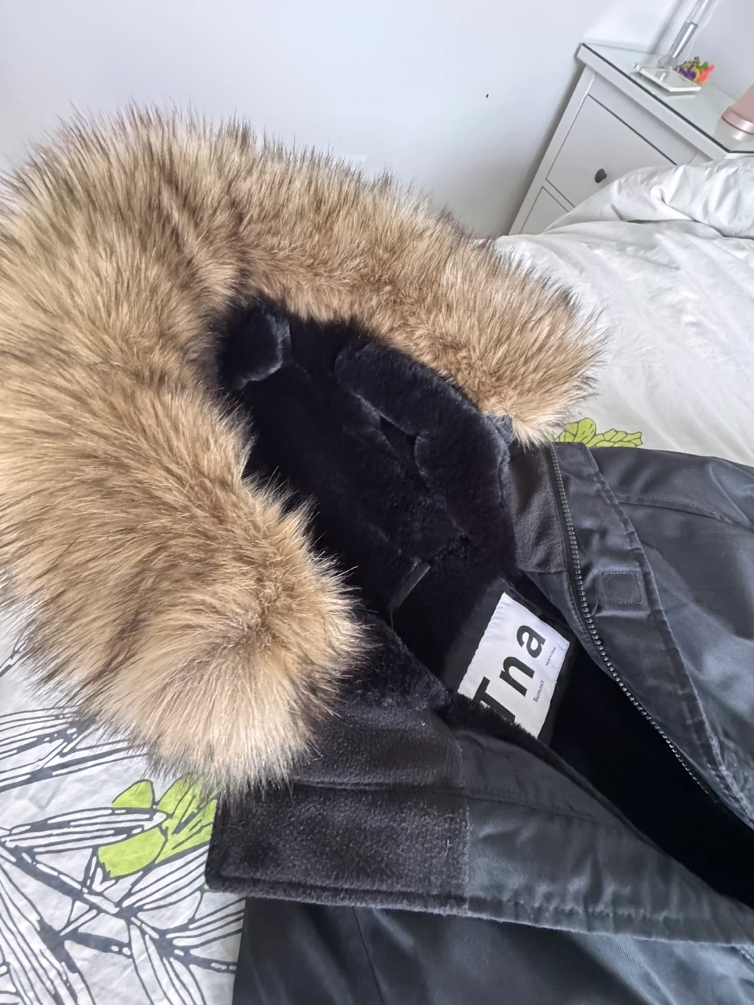 Tna Black Parka with Fur Hood - photo 2