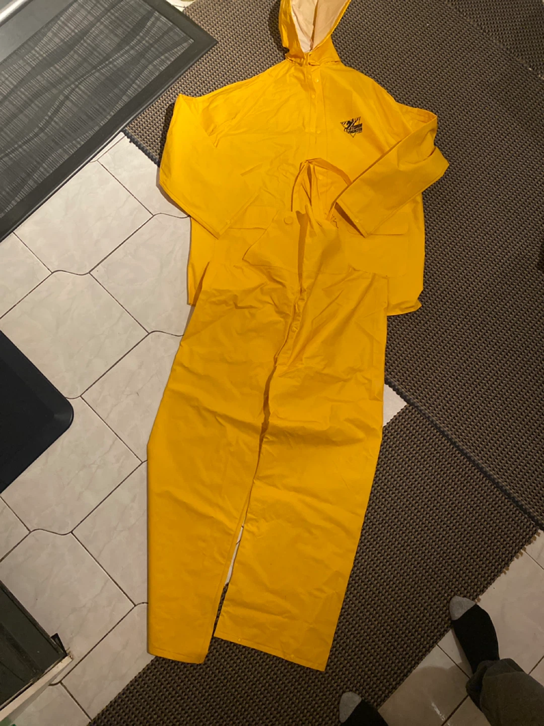 Yellow Storm Fighter Rain Suit 🏆Jacket and Pants