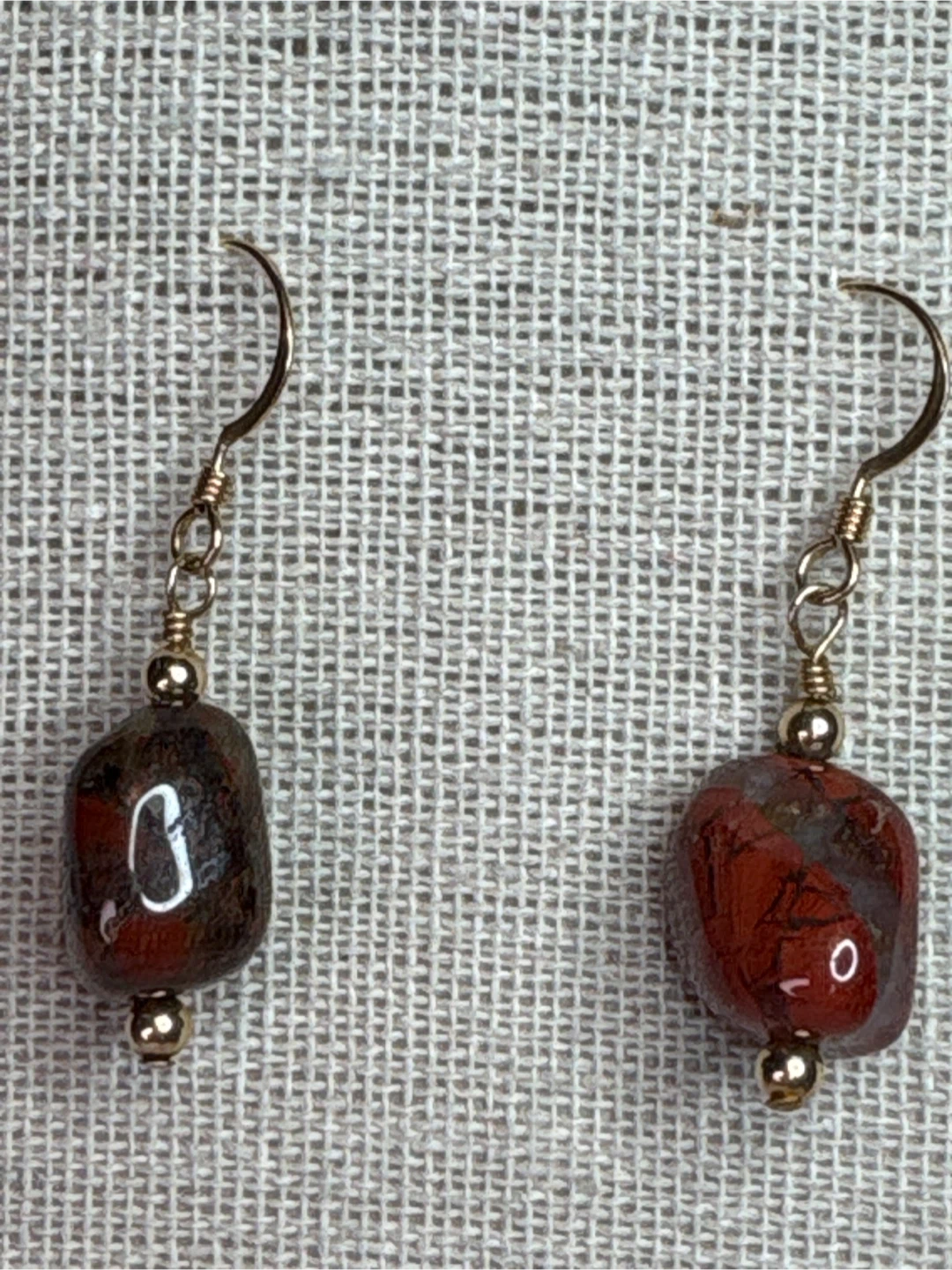Red Jasper and 14k gold filled earrings - photo 2