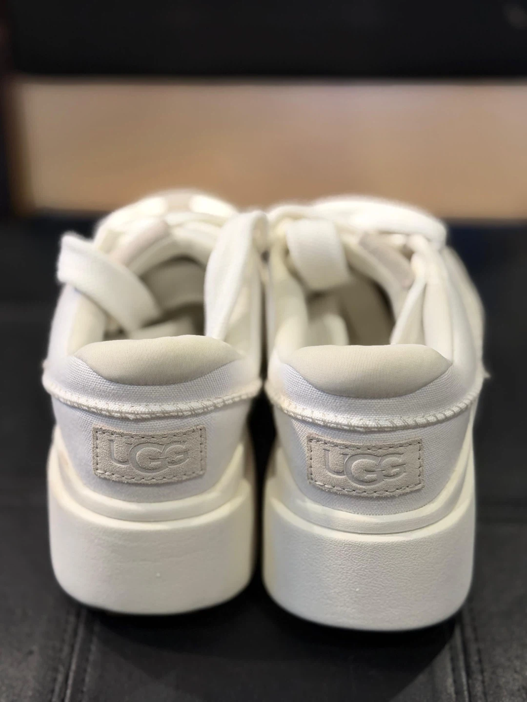 UGG White Canvas Sneakers - Size 36 EU - photo 3