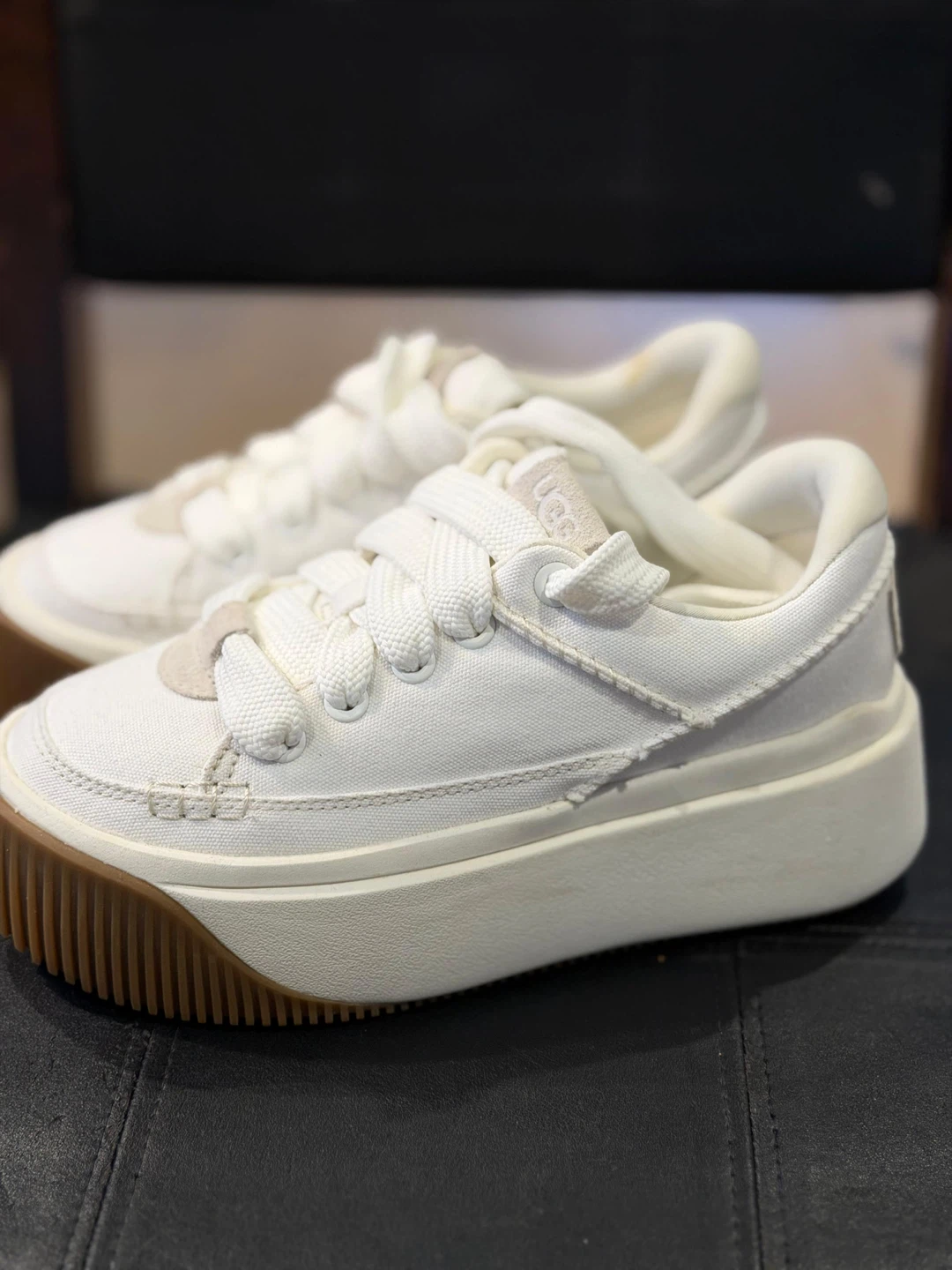 UGG White Canvas Sneakers - Size 36 EU - photo 2