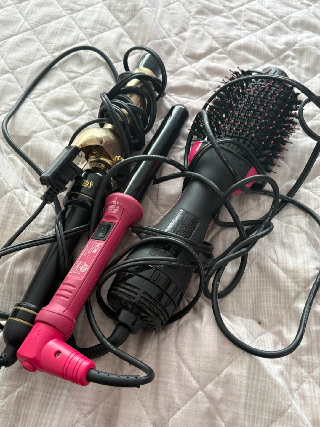 Hot Tools Curling Iron & KÖR Hair Dryer Brush Set
