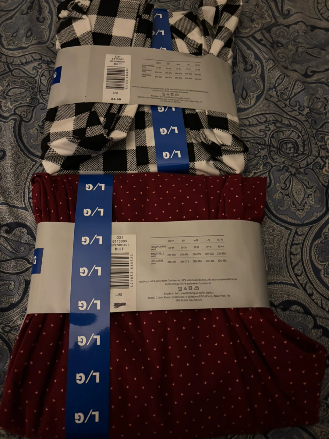 Calvin Klein PJ’s🏆 - Black/White Buffalo Plaid - photo 3