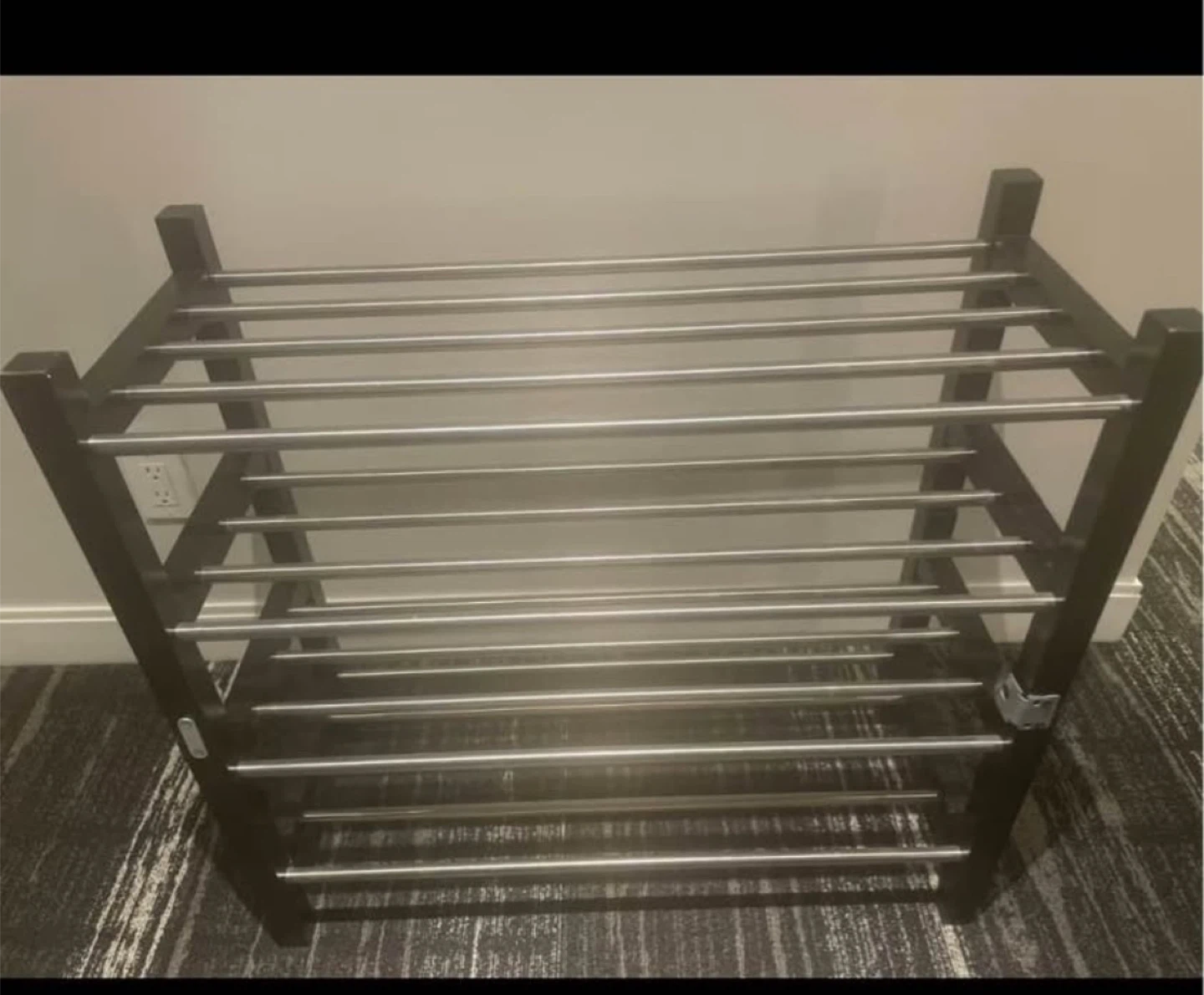 IKEA TJUSIG Shoe Rack - Black - photo 2