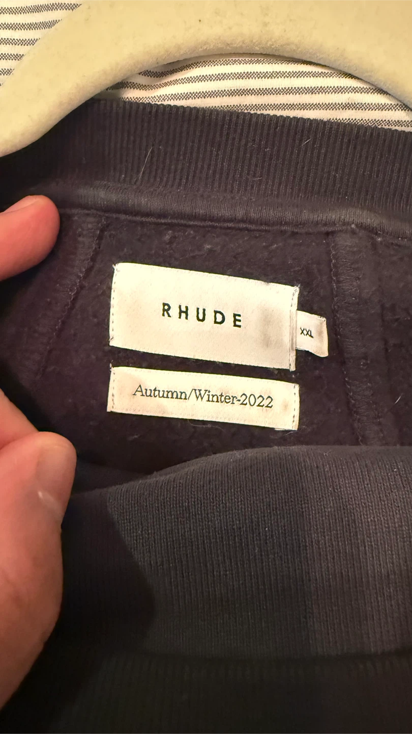 RHUDE Black Sweatpants & Sweatshirt Set - XXL - photo 2