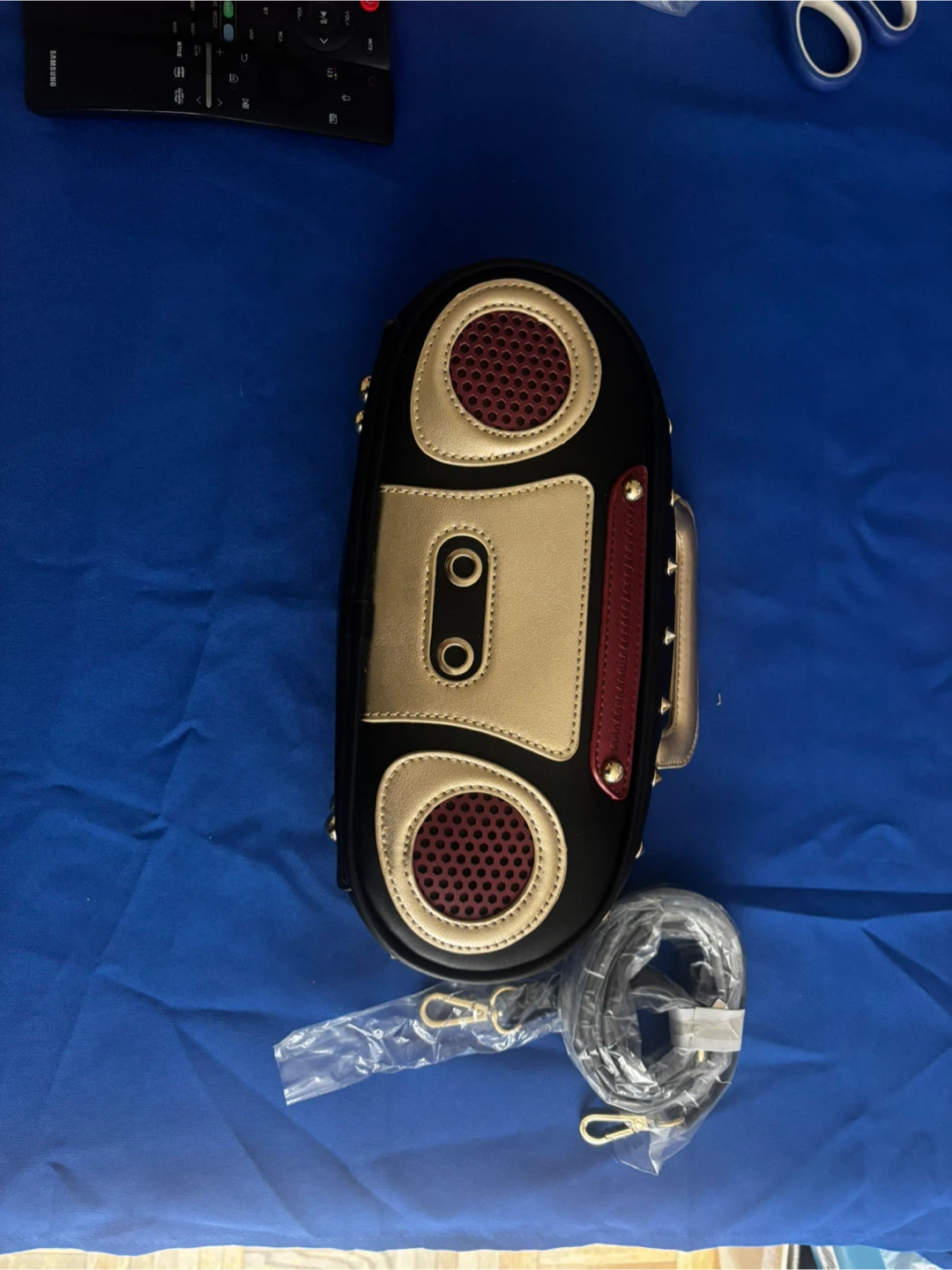 Novelty Boombox Cassette Tape Crossbody Purse Handbag - photo 3