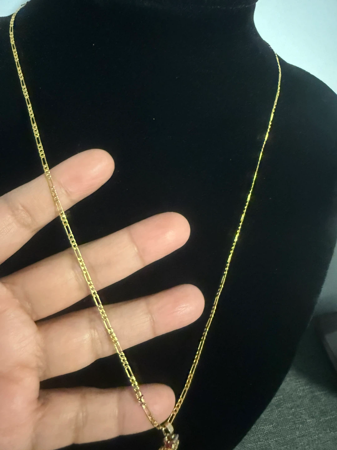 Gold Plated Flower Pendant with chain - photo 3