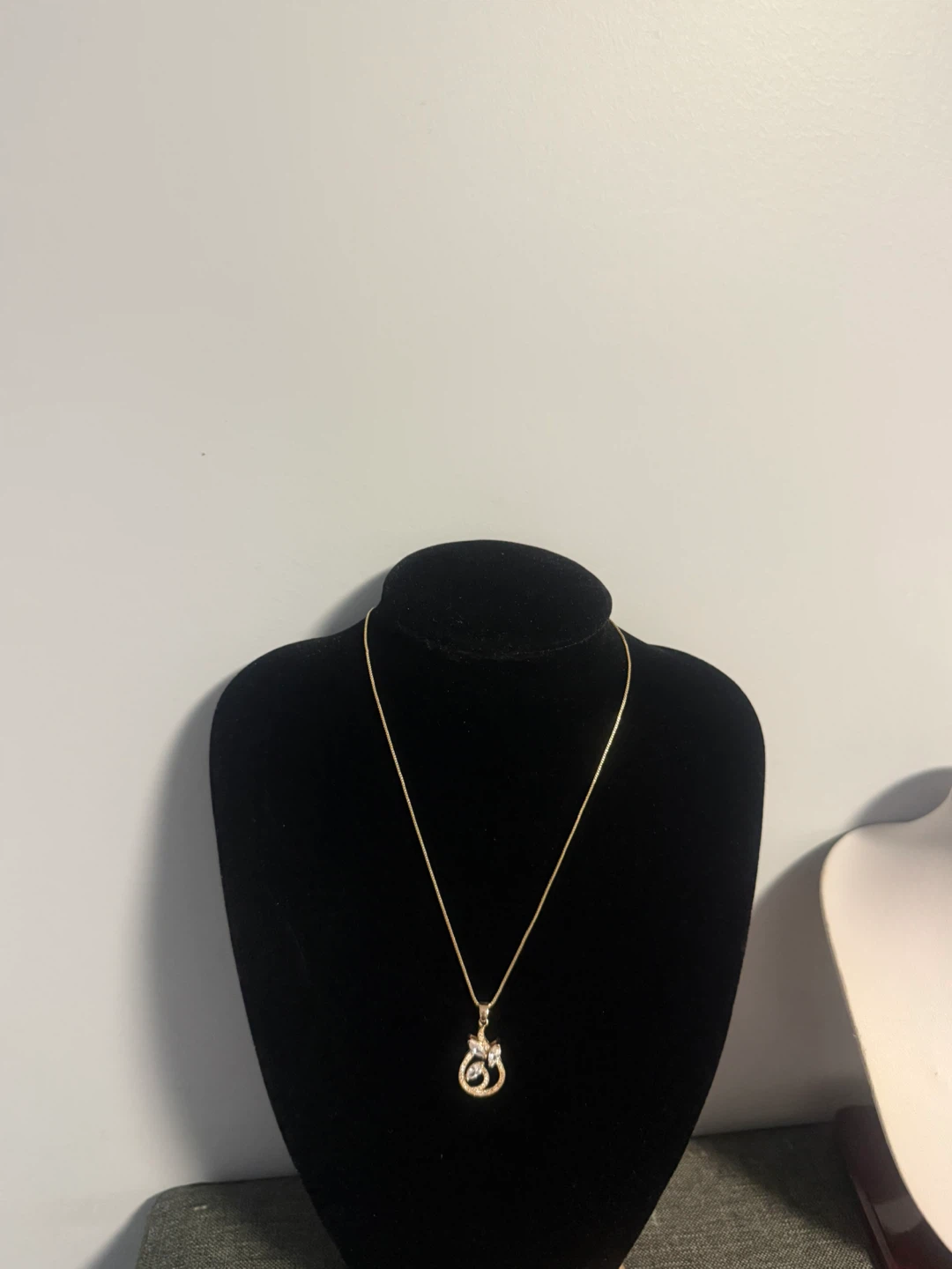 Gold plated  necklace with cubic zirconia pendant