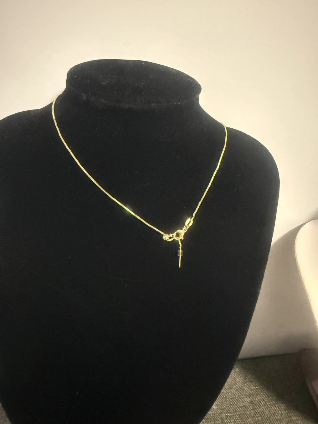 Gold plated  necklace with cubic zirconia pendant - photo 2