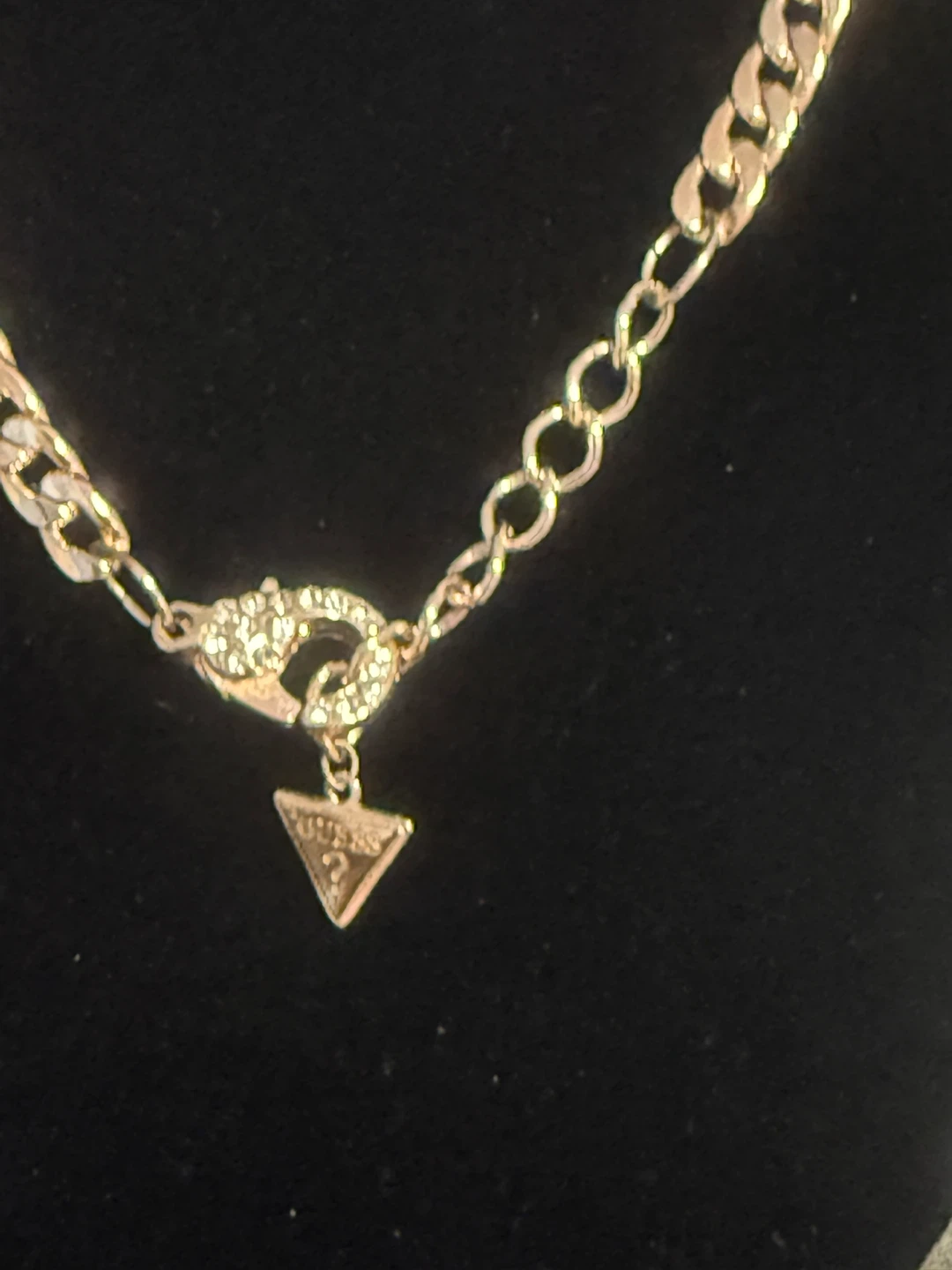 Guess Rose Gold Tone Chain Necklace with Heart Charm - photo 4