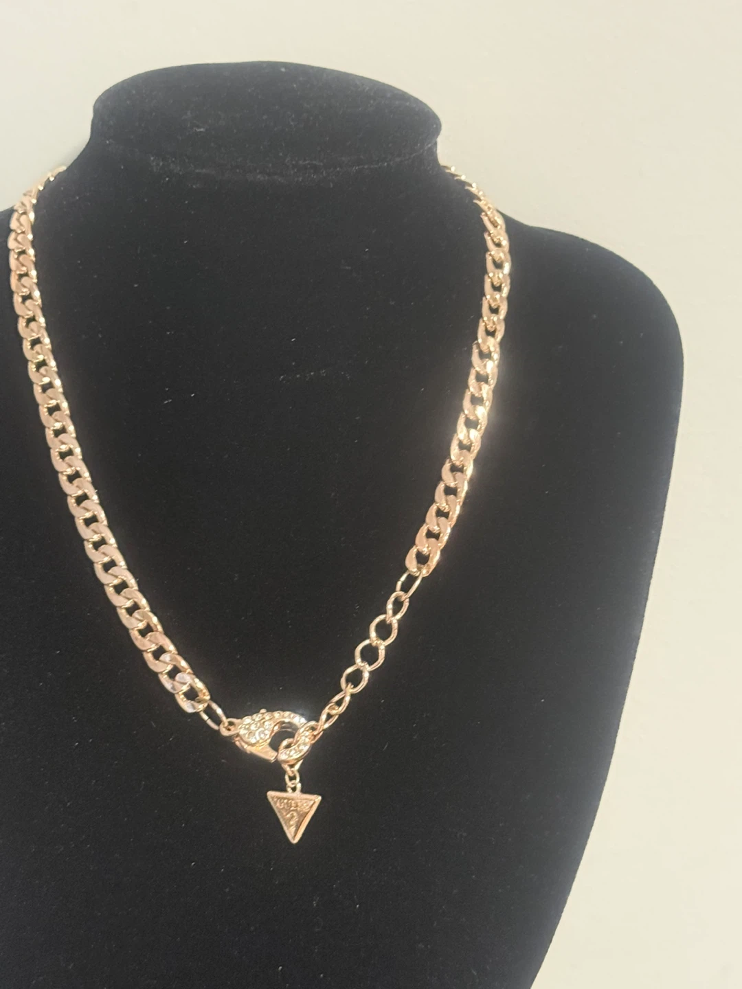 Guess Rose Gold Tone Chain Necklace with Heart Charm - photo 3