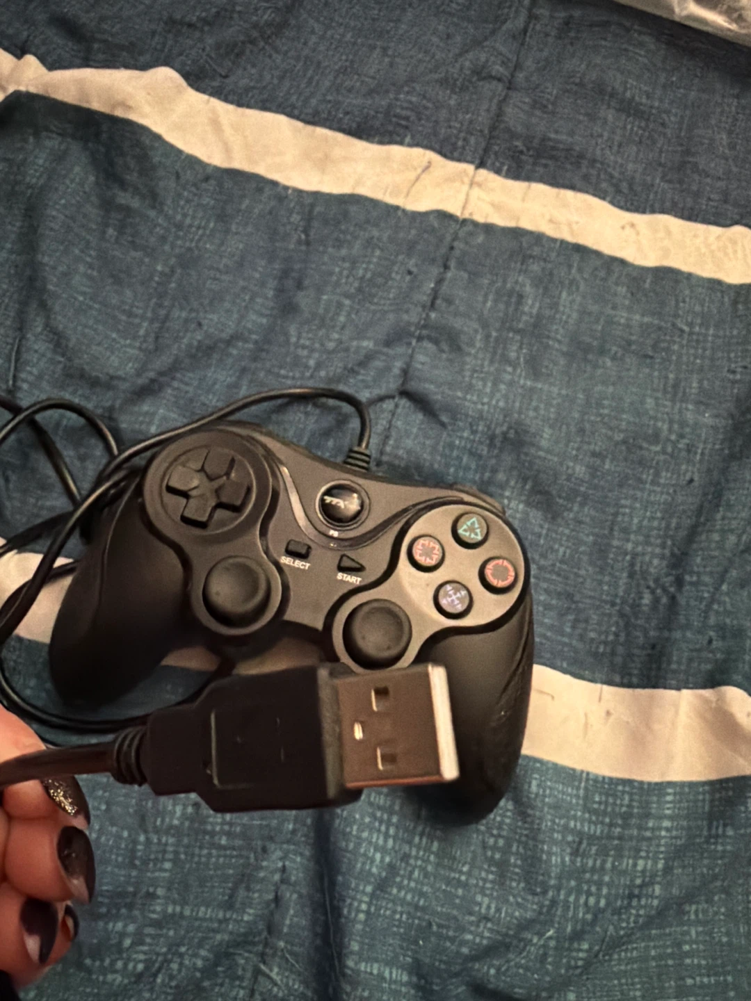 Black USB Game Controller - photo 2