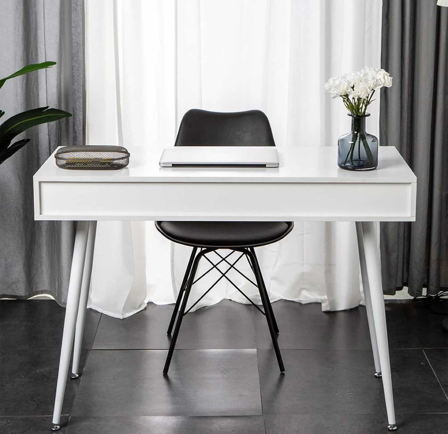 White Desk with 3 Drawers
