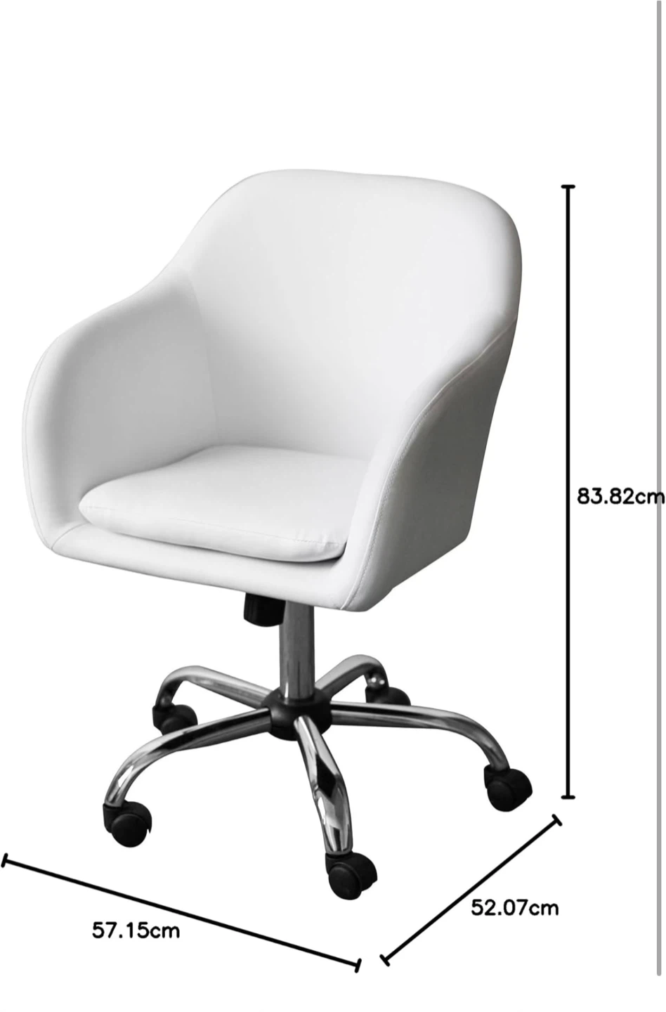 White Rolling Office Chair - photo 2