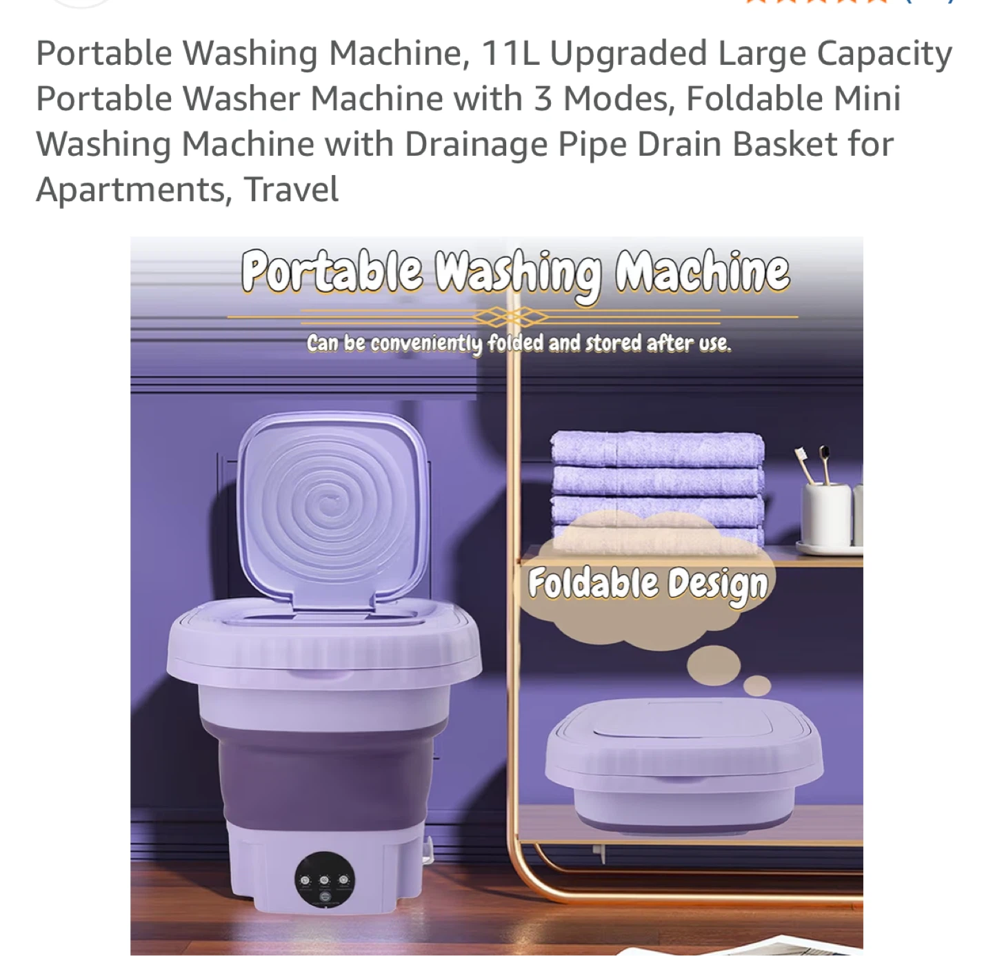 Portable Folding Washing Machine 11L