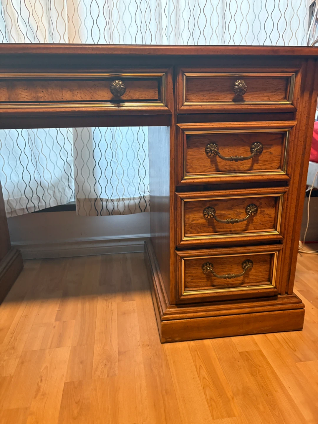 Vintage Wooden Executive Desk