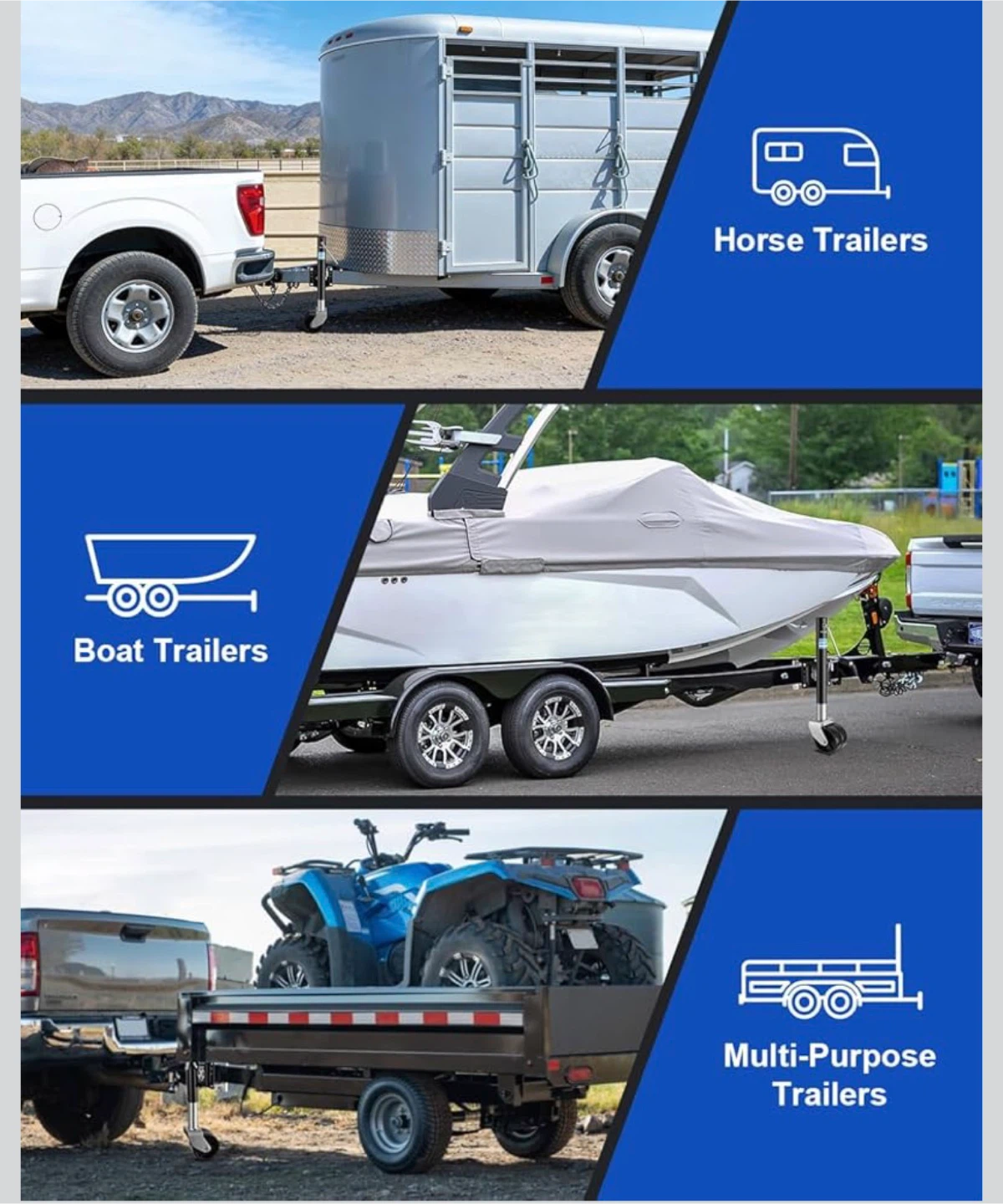 Heavy-duty 2000 lb Trailer Jack with Dual Wheels - photo 5