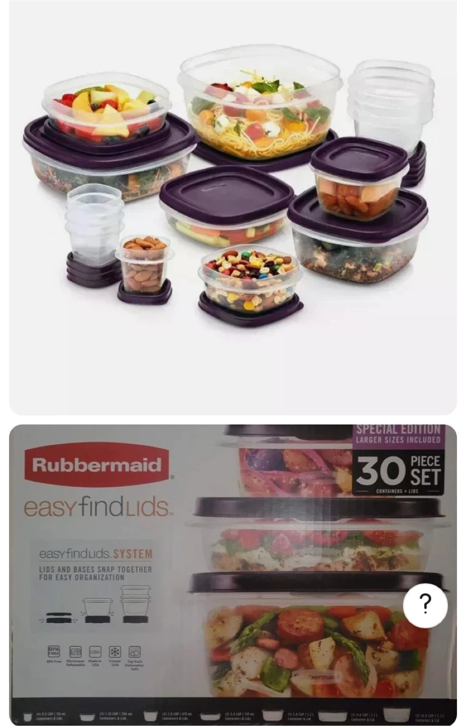 🏆Rubbermaid 30 piece set