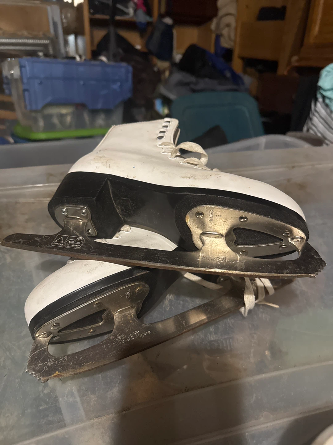 White Figure Ice Skates Size 5🏆 - photo 2