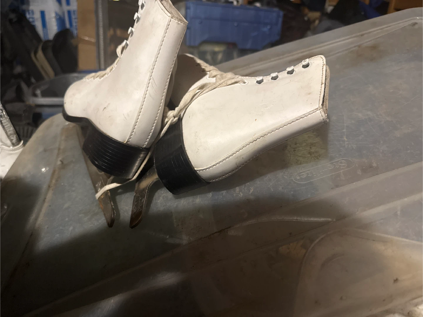 White Figure Ice Skates Size 5🏆 - photo 4