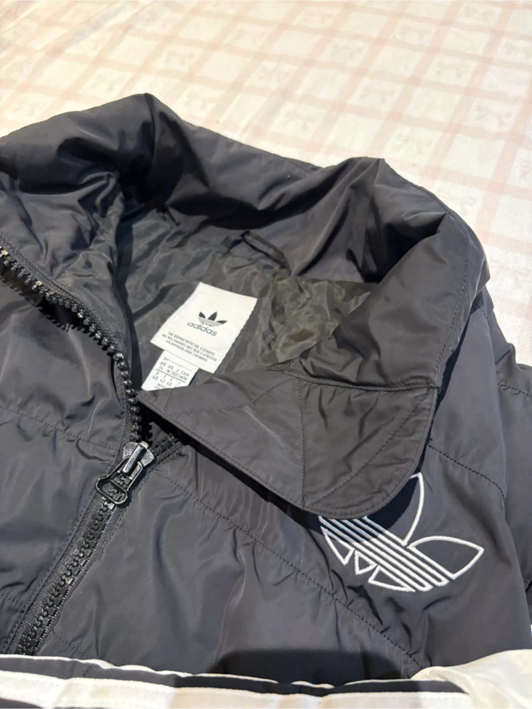 Adidas Cropped Puffer Jacket Black White - photo 5