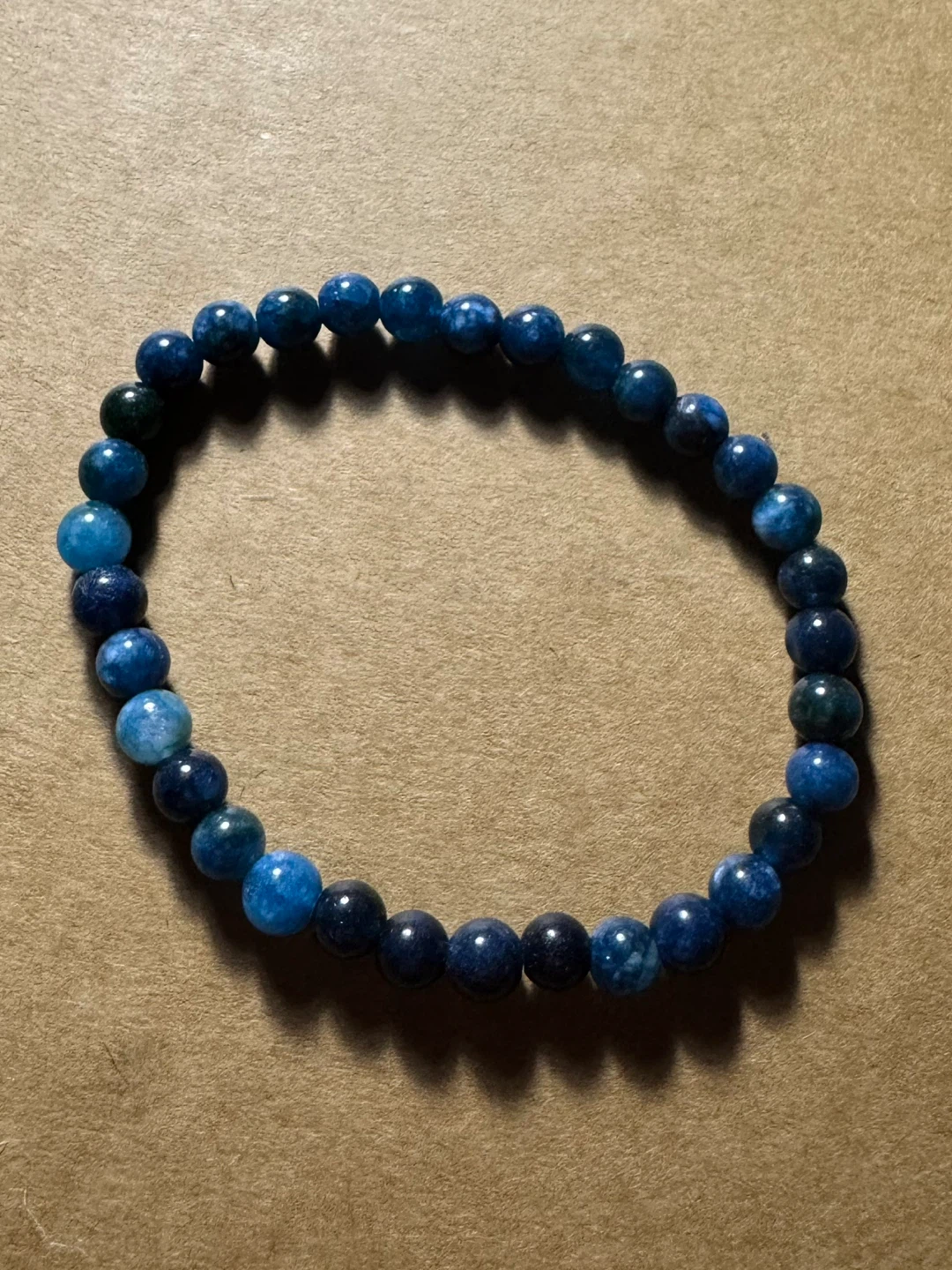 Authentic Blue Apatite Beaded Bracelet