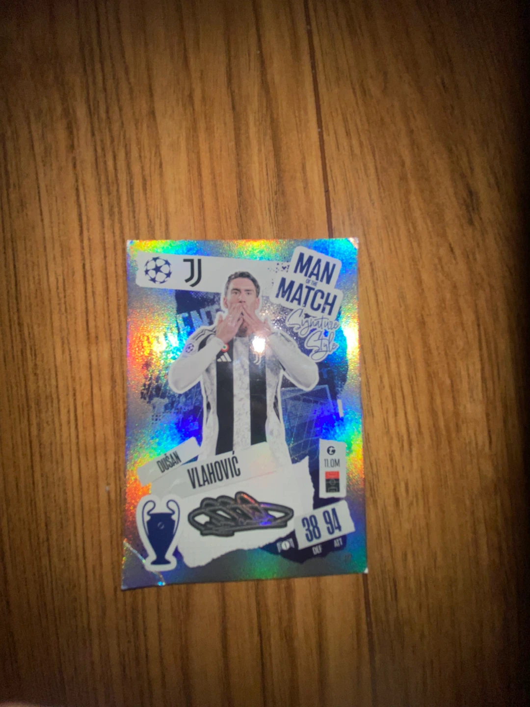 Dusan Vlahovic Man of the Match Trading Card