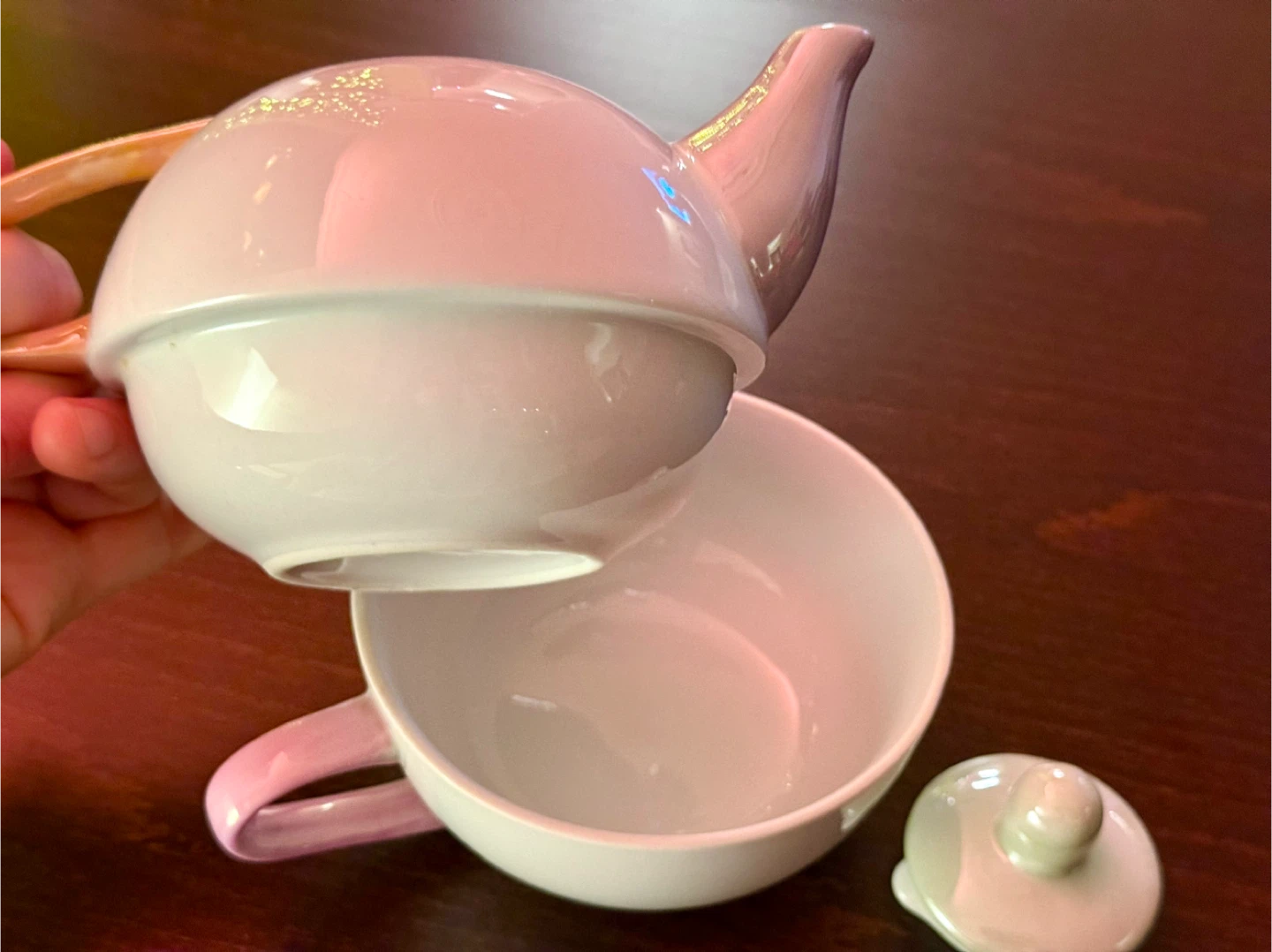 Vintage Stacking Lusterware Ceramic Tea For One Set - photo 5