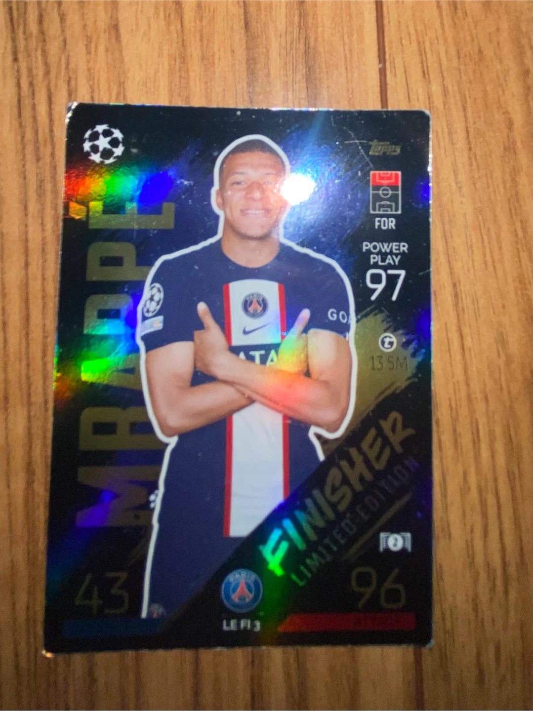 Topps Kylian Mbappé Finisher Limited Edition Football Card